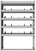 24-4363-5 Square back bin separator combo shelf unit 43"Wide x 13.5"Deep x 63"High with 5 shelves