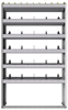 24-4372-6 Square back bin separator combo shelf unit 43"Wide x 13.5"Deep x 72"High with 6 shelves