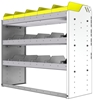 24-4536-3 Square back bin separator combo shelf unit 43"Wide x 15.5"Deep x 36"High with 3 shelves