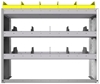 24-4536-3 Square back bin separator combo shelf unit 43"Wide x 15.5"Deep x 36"High with 3 shelves