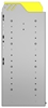 24-4536-4 Square back bin separator combo shelf unit 43"Wide x 15.5"Deep x 36"High with 4 shelves