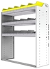 24-4548-3 Square back bin separator combo shelf unit 43"Wide x 15.5"Deep x 48"High with 3 shelves