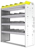24-4548-4 Square back bin separator combo shelf unit 43"Wide x 15.5"Deep x 48"High with 4 shelves