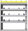 24-4548-4 Square back bin separator combo shelf unit 43"Wide x 15.5"Deep x 48"High with 4 shelves