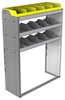 24-4558-3 Square back bin separator combo shelf unit 43"Wide x 15.5"Deep x 58"High with 3 shelves