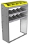 24-4558-3 Square back bin separator combo shelf unit 43"Wide x 15.5"Deep x 58"High with 3 shelves