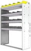 24-4558-4 Square back bin separator combo shelf unit 43"Wide x 15.5"Deep x 58"High with 4 shelves