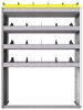 24-4558-4 Square back bin separator combo shelf unit 43"Wide x 15.5"Deep x 58"High with 4 shelves