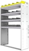 24-4563-4 Square back bin separator combo shelf unit 43"Wide x 15.5"Deep x 63"High with 4 shelves