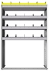 24-4563-4 Square back bin separator combo shelf unit 43"Wide x 15.5"Deep x 63"High with 4 shelves