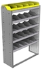 24-4563-5 Square back bin separator combo shelf unit 43"Wide x 15.5"Deep x 63"High with 5 shelves