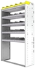 24-4572-5 Square back bin separator combo shelf unit 43"Wide x 15.5"Deep x 72"High with 5 shelves