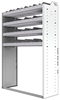 24-4836-4 Square back bin separator combo shelf unit 43"Wide x 18.5"Deep x 36"High with 4 shelves