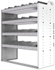 24-4848-4 Square back bin separator combo shelf unit 43"Wide x 18.5"Deep x 48"High with 4 shelves