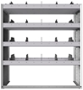 24-4848-4 Square back bin separator combo shelf unit 43"Wide x 18.5"Deep x 48"High with 4 shelves