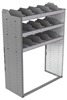 24-4858-3 Square back bin separator combo shelf unit 43"Wide x 18.5"Deep x 58"High with 3 shelves