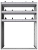 24-4858-3 Square back bin separator combo shelf unit 43"Wide x 18.5"Deep x 58"High with 3 shelves