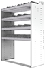 24-4858-4 Square back bin separator combo shelf unit 43"Wide x 18.5"Deep x 58"High with 4 shelves