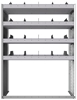 24-4858-4 Square back bin separator combo shelf unit 43"Wide x 18.5"Deep x 58"High with 4 shelves