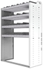 24-4863-4 Square back bin separator combo shelf unit 43"Wide x 18.5"Deep x 63"High with 4 shelves