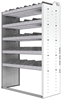 24-4863-5 Square back bin separator combo shelf unit 43"Wide x 18.5"Deep x 63"High with 5 shelves