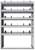 24-4863-5 Square back bin separator combo shelf unit 43"Wide x 18.5"Deep x 63"High with 5 shelves