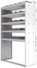 24-4872-5 Square back bin separator combo shelf unit 43"Wide x 18.5"Deep x 72"High with 5 shelves
