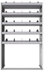 24-4872-5 Square back bin separator combo shelf unit 43"Wide x 18.5"Deep x 72"High with 5 shelves