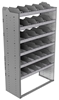 24-4872-6 Square back bin separator combo shelf unit 43"Wide x 18.5"Deep x 72"High with 6 shelves