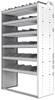 24-4872-6 Square back bin separator combo shelf unit 43"Wide x 18.5"Deep x 72"High with 6 shelves