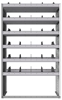 24-4872-6 Square back bin separator combo shelf unit 43"Wide x 18.5"Deep x 72"High with 6 shelves