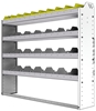 24-5148-4 Square back bin separator combo shelf unit 58.5"Wide x 11.5"Deep x 48"High with 4 shelves