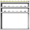 24-5158-3 Square back bin separator combo shelf unit 58.5"Wide x 11.5"Deep x 58"High with 3 shelves