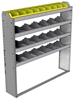24-5158-4 Square back bin separator combo shelf unit 58.5"Wide x 11.5"Deep x 58"High with 4 shelves