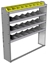 24-5158-4 Square back bin separator combo shelf unit 58.5"Wide x 11.5"Deep x 58"High with 4 shelves