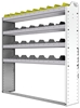 24-5158-4 Square back bin separator combo shelf unit 58.5"Wide x 11.5"Deep x 58"High with 4 shelves