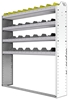 24-5163-4 Square back bin separator combo shelf unit 58.5"Wide x 11.5"Deep x 63"High with 4 shelves