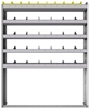 24-5172-5 Square back bin separator combo shelf unit 58.5"Wide x 11.5"Deep x 72"High with 5 shelves