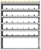 24-5172-6 Square back bin separator combo shelf unit 58.5"Wide x 11.5"Deep x 72"High with 6 shelves