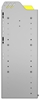 24-5336-3 Square back bin separator combo shelf unit 58.5"Wide x 13.5"Deep x 36"High with 3 shelves