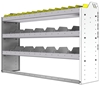 24-5336-3 Square back bin separator combo shelf unit 58.5"Wide x 13.5"Deep x 36"High with 3 shelves