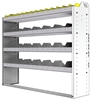 24-5348-4 Square back bin separator combo shelf unit 58.5"Wide x 13.5"Deep x 48"High with 4 shelves