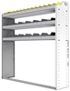 24-5358-3 Square back bin separator combo shelf unit 58.5"Wide x 13.5"Deep x 58"High with 3 shelves