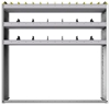 24-5358-3 Square back bin separator combo shelf unit 58.5"Wide x 13.5"Deep x 58"High with 3 shelves