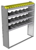 24-5363-4 Square back bin separator combo shelf unit 58.5"Wide x 13.5"Deep x 63"High with 4 shelves