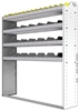 24-5363-4 Square back bin separator combo shelf unit 58.5"Wide x 13.5"Deep x 63"High with 4 shelves