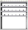 24-5363-4 Square back bin separator combo shelf unit 58.5"Wide x 13.5"Deep x 63"High with 4 shelves