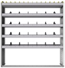 24-5363-5 Square back bin separator combo shelf unit 58.5"Wide x 13.5"Deep x 63"High with 5 shelves