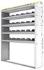 24-5372-5 Square back bin separator combo shelf unit 58.5"Wide x 13.5"Deep x 72"High with 5 shelves