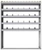 24-5372-5 Square back bin separator combo shelf unit 58.5"Wide x 13.5"Deep x 72"High with 5 shelves